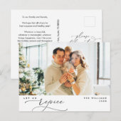 Moderne Romantik, Freude, Weihnachten, Foto Postkarte (Vorne/Hinten)