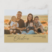 Moderne Romantik, frohe Weihnachten Familie Postca Postkarte (Vorderseite)