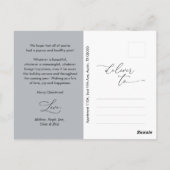 Moderne Romantik, frohe Weihnachten Familie Postca Postkarte (Rückseite)