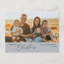 Moderne Romantik, frohe Weihnachten Familie Postca