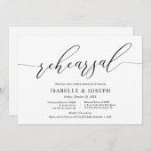 Moderne Romantik, Hochzeit und Probe Einladung (Vorne/Hinten)