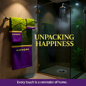 Moderne Romantik mit Blattgold Badhandtuch Set