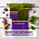 Moderne Romantik mit Blattgold Badhandtuch Set