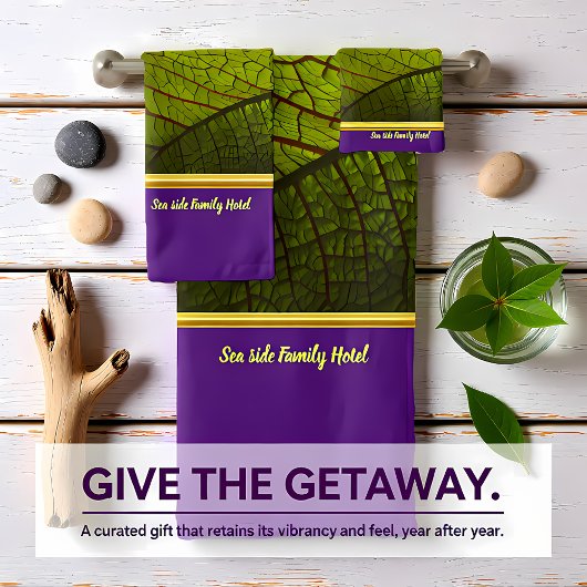 Moderne Romantik mit Blattgold Badhandtuch Set