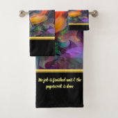 Moderne Romantik mit einem bunten Vogel-Spaß Badhandtuch Set (Insitu)