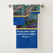 Moderne Romantik mit vergoldeter Blume bl. Badhandtuch Set (Insitu)