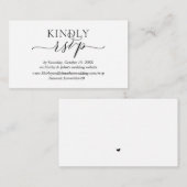 Moderne Romantik, Schwarzes Script, Online-Website Begleitkarte (Vorne/Hinten)