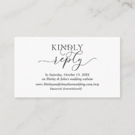 Moderne Romantik, Schwarzes Script, Online-Website Begleitkarte