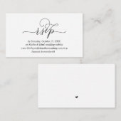 Moderne Romantik, Schwarzes Script, Online-Website Begleitkarte (Vorne/Hinten)