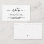 Moderne Romantik, Schwarzes Script, Online-Website Begleitkarte (Vorne/Hinten)