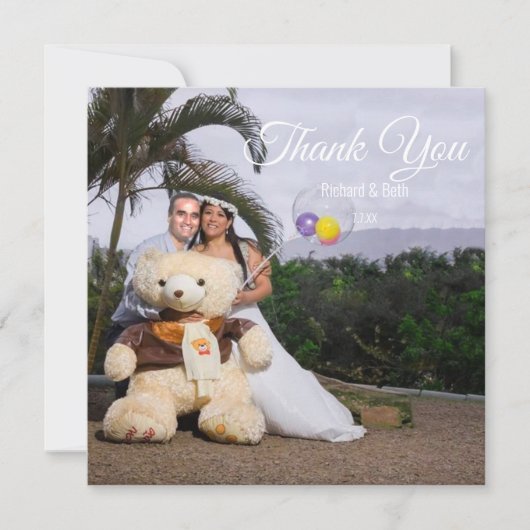 Moderne Romantik Vielen Dank für Ihre Hochzeit (Vorderseite)