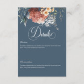 Moderne Romantische Blauer Garten Blumenzwiebeldet Begleitkarte (Vorderseite)