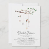 Moderne romantische Blume Brautparty Einladung (Vorderseite)