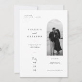 Moderne romantische Bogen-Hochzeitseinladung . Einladung (Vorderseite)