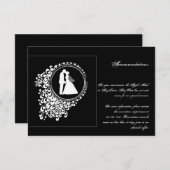 Moderne romantische Couple-Silhouette Hochzeitsbei Begleitkarte (Vorne/Hinten)