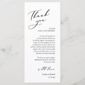 Moderne Romantische Dinner Place Einstellung Danke Programm (Vorderseite)