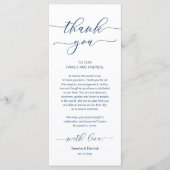 Moderne Romantische Dinner Place Einstellung Danke Programm (Vorderseite)