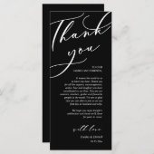 Moderne Romantische Dinner Place Einstellung Danke Programm (Vorne/Hinten)