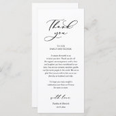 Moderne Romantische Dinner Place Einstellung Danke Programm (Vorne/Hinten)