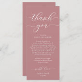 Moderne Romantische Dinner Place Einstellung Danke Programm (Vorne/Hinten)