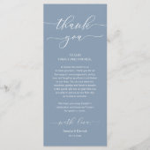 Moderne Romantische Dinner Place Einstellung Danke Programm (Vorderseite)