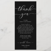 Moderne Romantische Dinner Place Einstellung Danke Programm (Vorderseite)