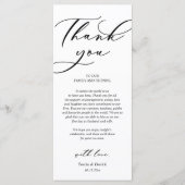 Moderne Romantische Dinner Place Einstellung Danke Programm (Vorderseite)