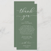 Moderne Romantische Dinner Place Einstellung Danke Programm (Vorne/Hinten)