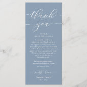 Moderne Romantische Dinner Place Einstellung Danke Programm (Vorderseite)