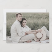 Moderne Romantische Drehbuch-Collage Save The Date (Rückseite)