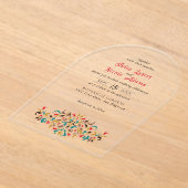 Moderne romantische Elegante Blumenzeremonie Acryleinladungen (Ablage )