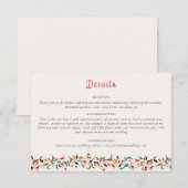 Moderne romantische Elegante Blumenzeremonie Begleitkarte (Vorne/Hinten)