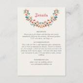 Moderne romantische Elegante Blumenzeremonie Begleitkarte (Vorderseite)