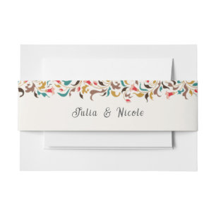 Moderne romantische Elegante Blumenzeremonie Einladungsbanderole