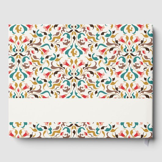 Moderne romantische Elegante Blumenzeremonie Gästebuch (Rückseite)