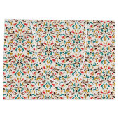 Moderne romantische Elegante Blumenzeremonie Große Geschenktüte (Rückseite)