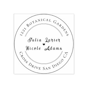 Moderne romantische Elegante Blumenzeremonie Gummistempel