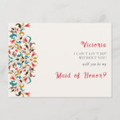 Moderne romantische Elegante Blumenzeremonie Menükarte (Vorderseite)