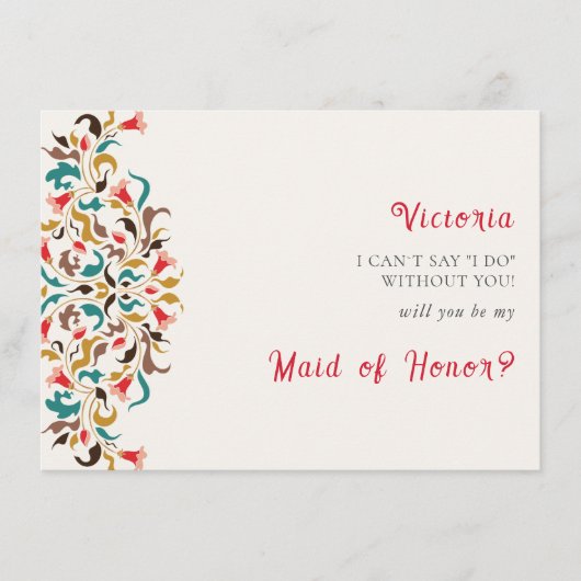 Moderne romantische Elegante Blumenzeremonie Menükarte (Vorderseite)