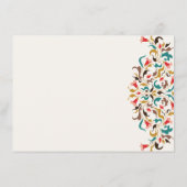 Moderne romantische Elegante Blumenzeremonie Menükarte (Rückseite)