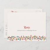 Moderne romantische Elegante Blumenzeremonie Postkarte (Vorne/Hinten)