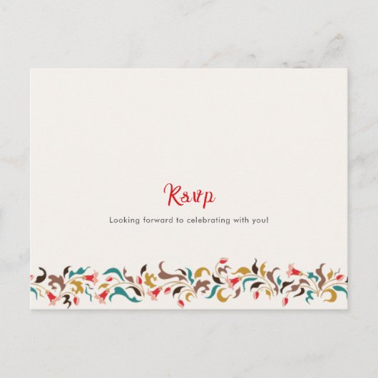 Moderne romantische Elegante Blumenzeremonie Postkarte (Vorderseite)