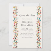 Moderne romantische Elegante Blumenzeremonie Save The Date (Vorderseite)