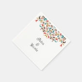 Moderne romantische Elegante Blumenzeremonie Serviette (Ecke)