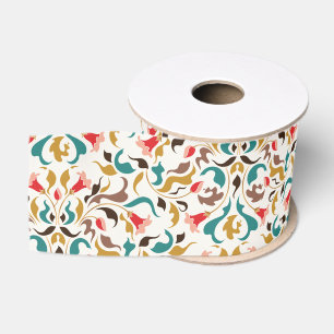 Moderne Romantische Elegante Florale Hochzeitskrän Ripsband