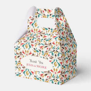 Moderne Romantische Elegante Florale Kranz Hochzei Geschenkschachtel