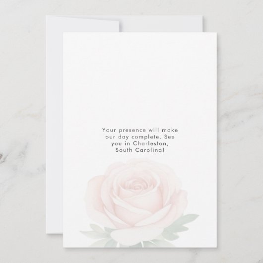 Moderne romantische Foto-Hochzeit rettet das Datum Save The Date (Rückseite)