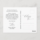 Moderne romantische, frohe Weihnachtsfamilie Postkarte (Rückseite)