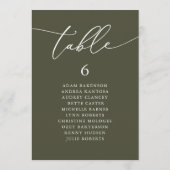 Moderne Romantische Gäste Sitzkarte Menükarte (Rückseite)