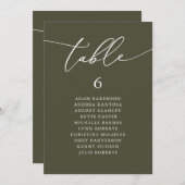 Moderne Romantische Gäste Sitzkarte Menükarte (Vorne/Hinten)